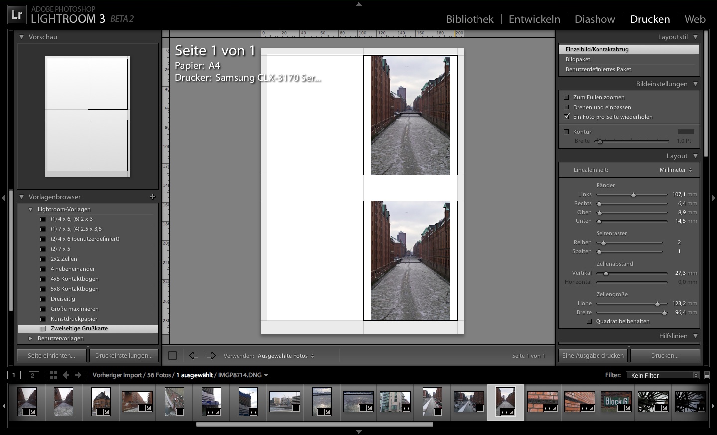 Adobe Photoshop Lightroom 3 Beta 2 - Druckmodul