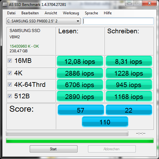 Alienware M11x: Die interne SSD ist schnell...