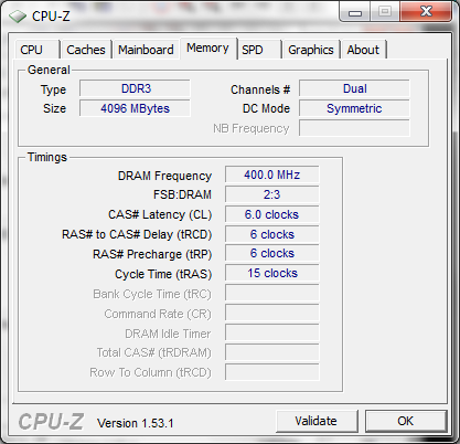 Das Testmuster war mit 4 GByte RAM bestückt, ...
