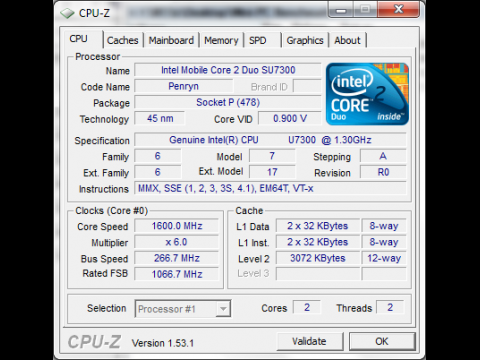 Dell &uuml;bertaktet CPU und Speicherbus recht deutlich. Statt 1,3 GHz ergeben sich 1,6 GHz in der Ruhe.