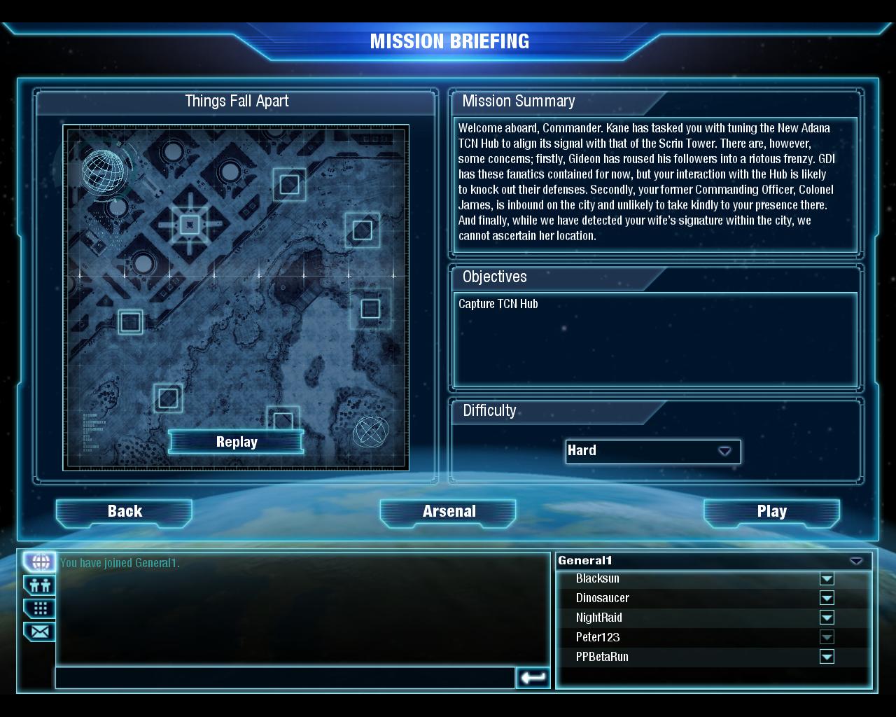 Ein Briefing stellt jede Mission ausführlich vor.