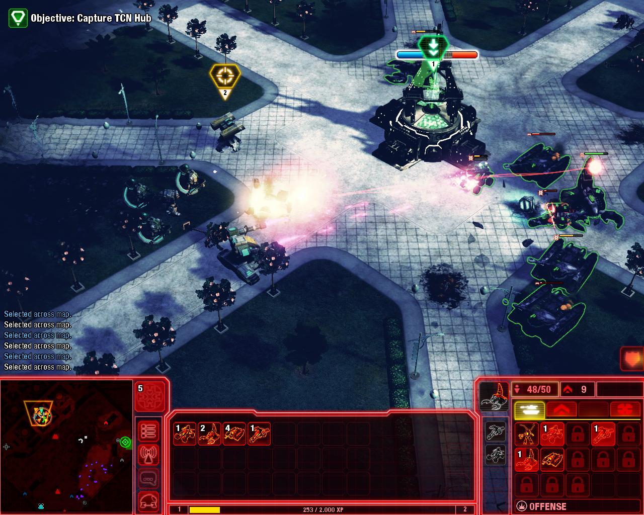 Der Spieler erobert eine feindliche Stellung.