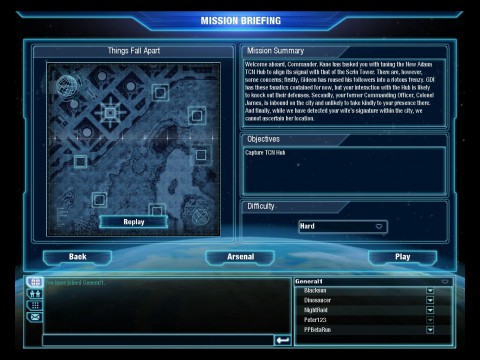 Ein Briefing stellt jede Mission ausf&uuml;hrlich vor.