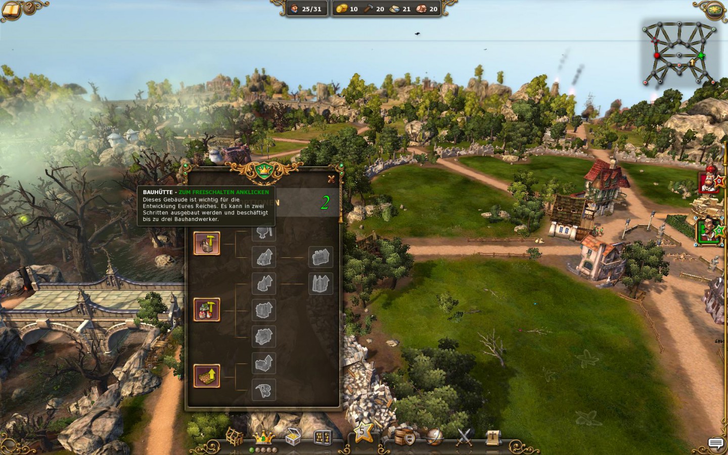 Die Karte rechts oben erlaubt schnelles Navigieren.