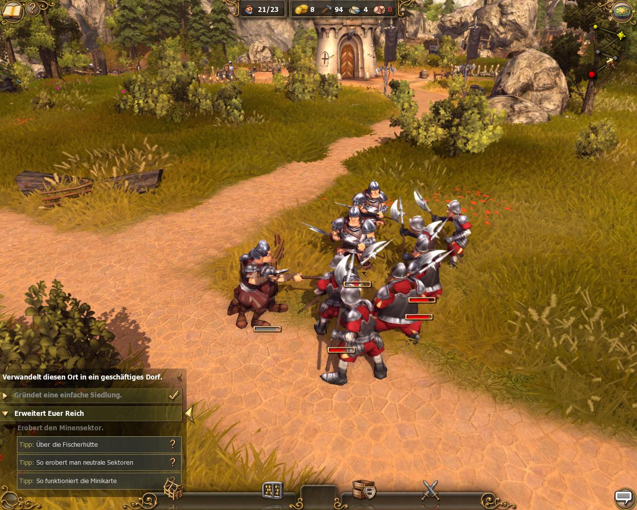 Zwei Armeen streiten um den Sieg.