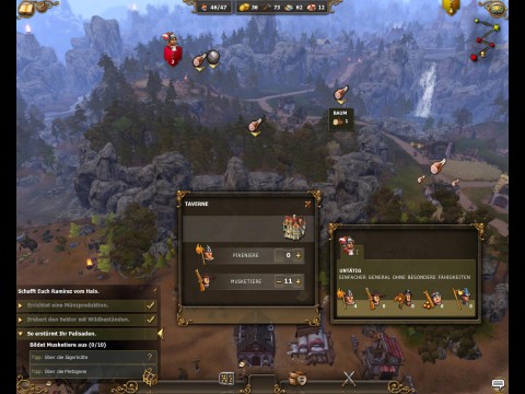 In der Taverne werden Soldaten angeheuert.