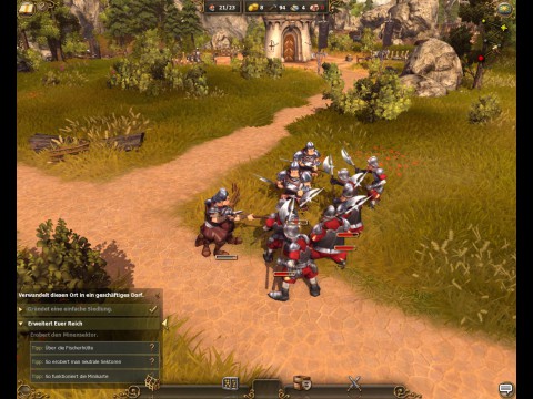 Zwei Armeen streiten um den Sieg.