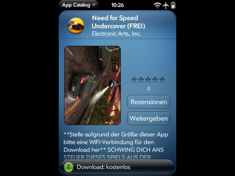 Need for Speed Underground gratis im deutschen App Catalog