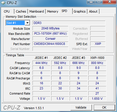 CPU-Z: Speicherdaten