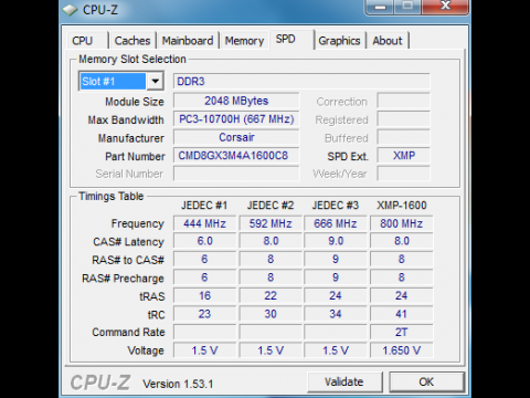 CPU-Z: Speicherdaten