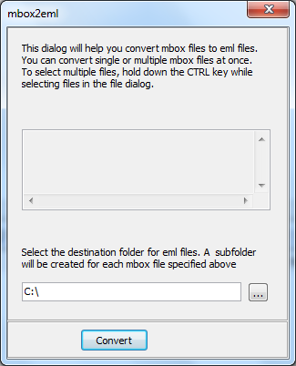... IMAPSize wandelt eml-Dateien in Unix-Mailboxen um - und andersherum.