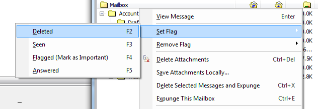 Wichtig im IMAP-Betrieb: Flags.