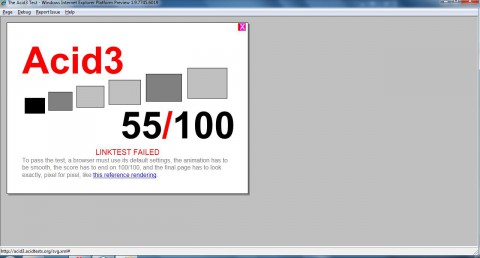 Internet Explorer 9 - Acid3-Test