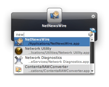 Launchy Mac OS X - Oberfläche