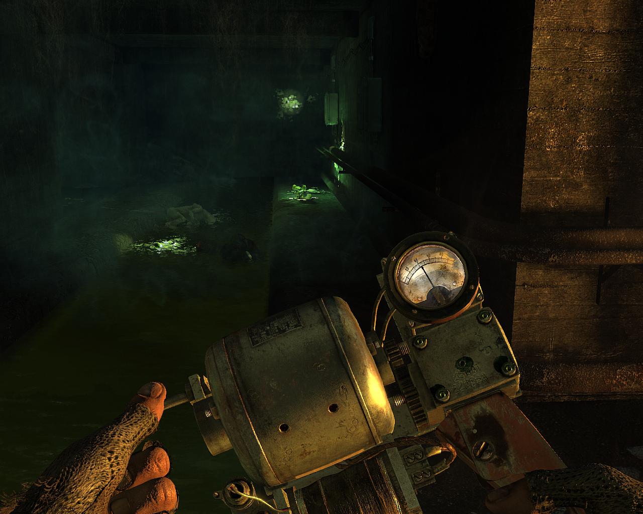 Den Taschenlampen-Akku muss der Spieler mit Mausklicks aufladen.