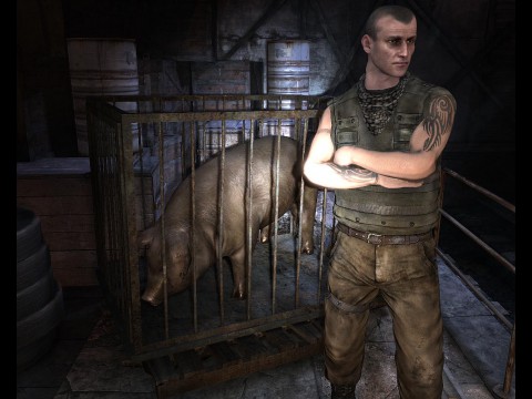 Ein Zivilist in einer der Zufluchtst&auml;tten