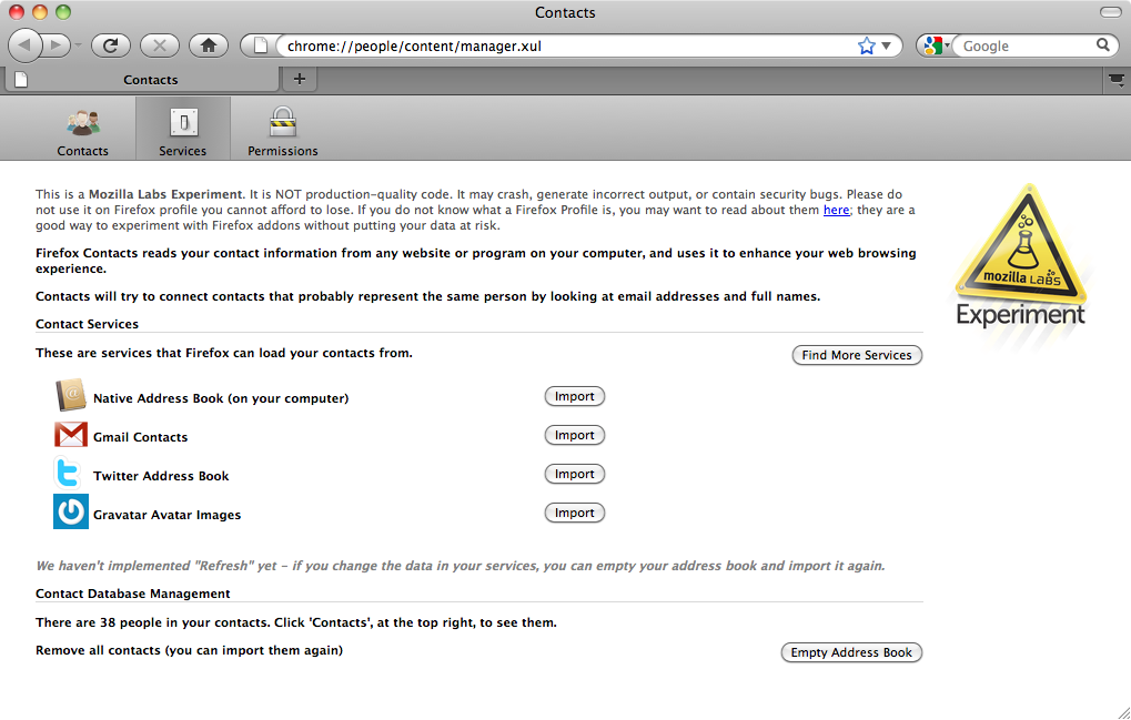Unterstützte Dienste