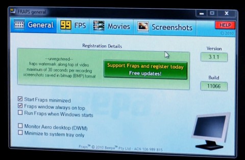 Fraps zeichnet Frameraten pro Bild auf