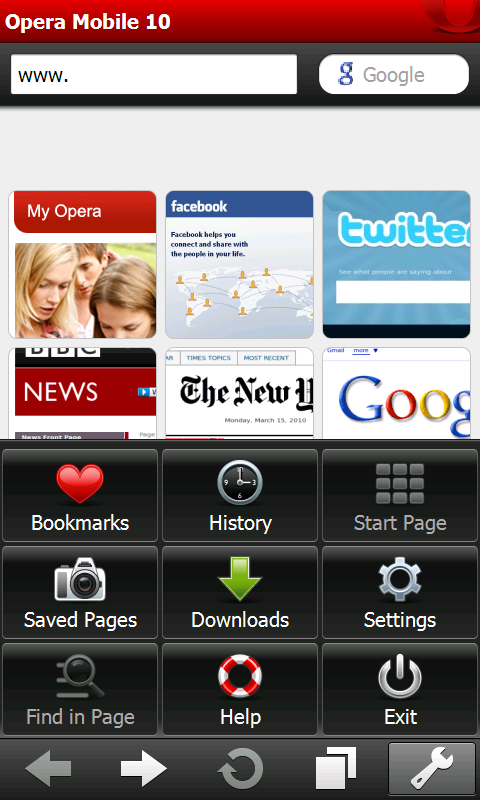 Opera Mobile 10