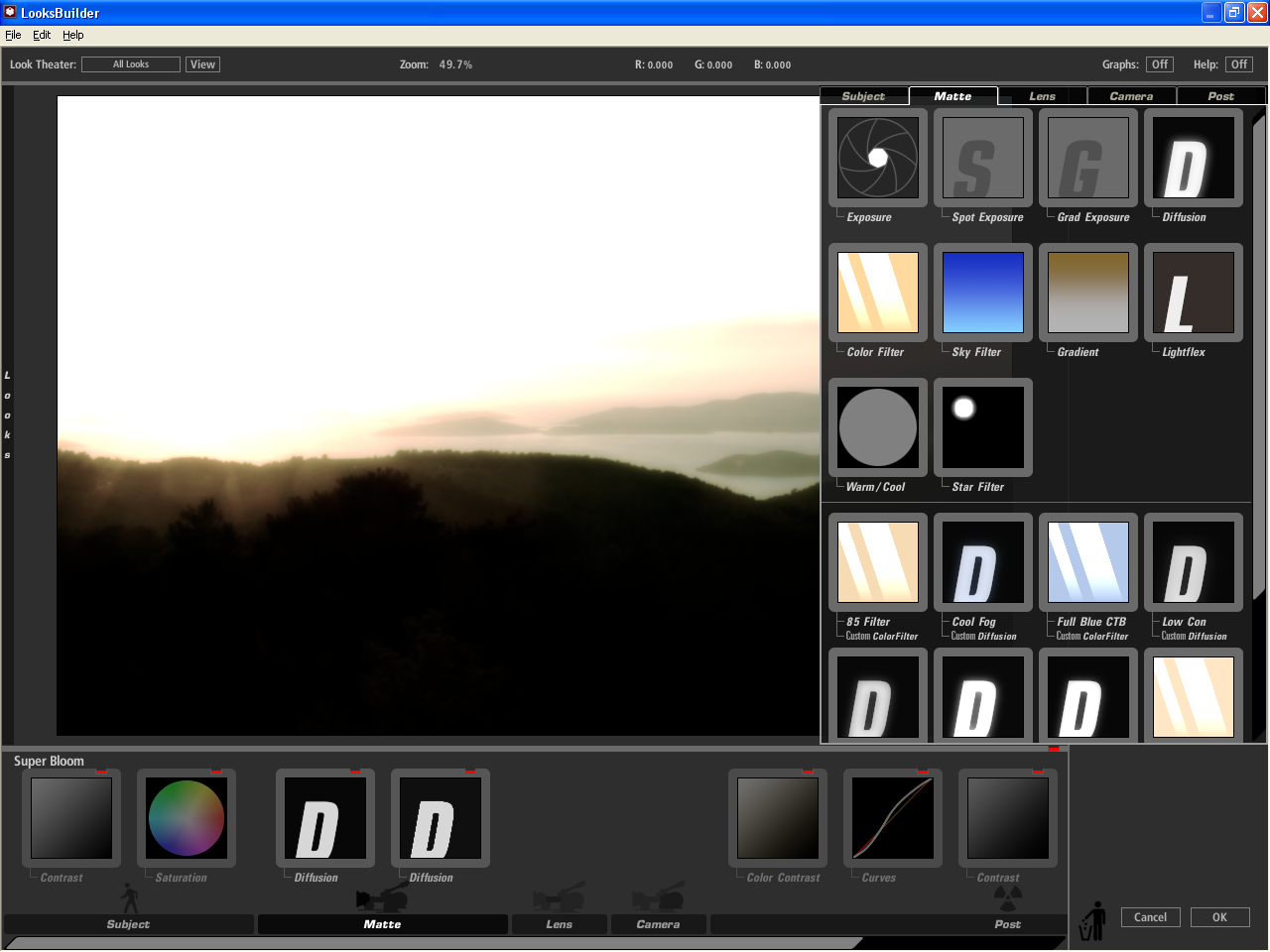 Red Gigant Software Magic Bullet Photolooks - Auswahl der einzelnen Filter