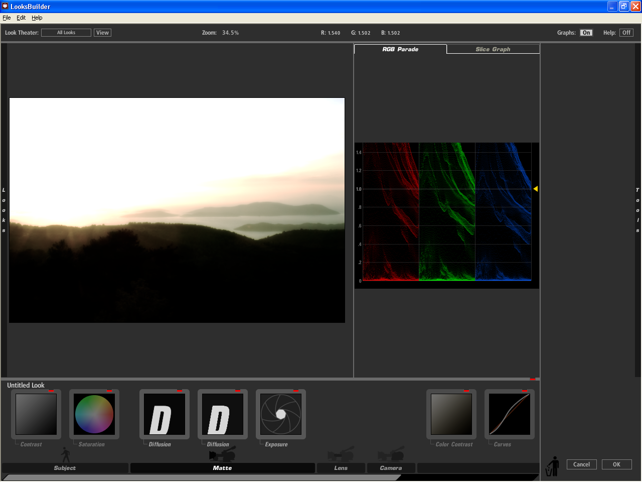 Red Gigant Software Magic Bullet Photolooks - RGB-Histogramm