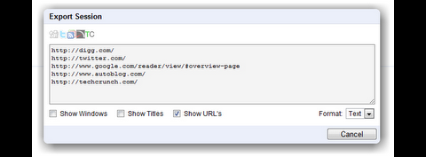 Session Buddy - Session Export