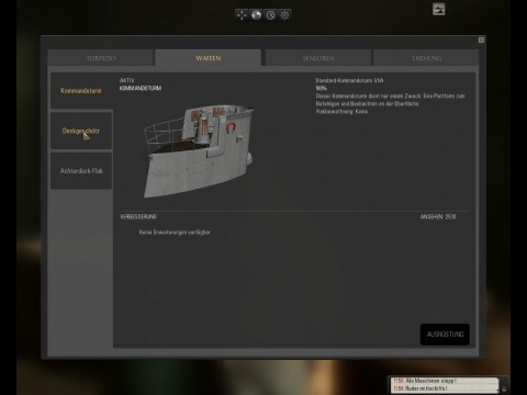 Das U-Boot l&auml;sst sich im Spielverlauf aufr&uuml;sten.
