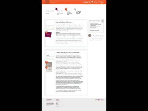 Website-Design Ubuntu Fridge