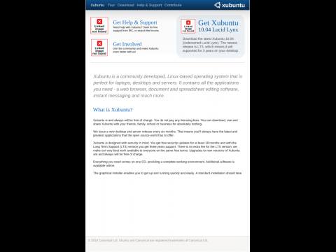 Website-Design Xubuntu