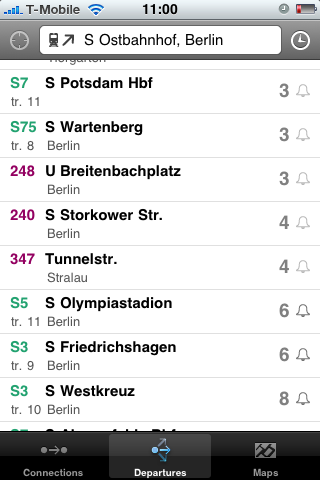S-Bahnen und Busse, die am Ostbahnhof abfahren