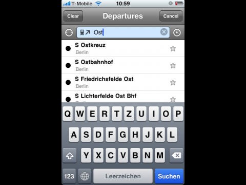 Meist reicht die Eingabe von drei Buchstaben, und der passende Bahnhof oder die Haltestelle taucht in der Liste auf.