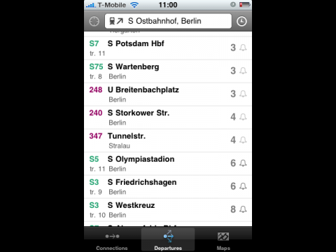 S-Bahnen und Busse, die am Ostbahnhof abfahren