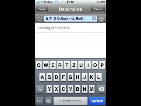 Schwer zu sehen: Hier wurde das Fadenkreuz angetippt.