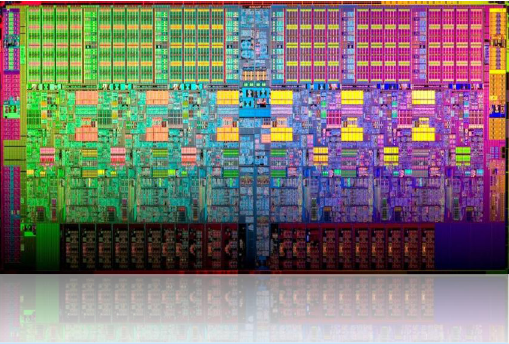 Das Die des Westmere-EP mit 6 Kernen