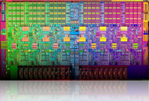 Das Die des Westmere-EP mit 6 Kernen