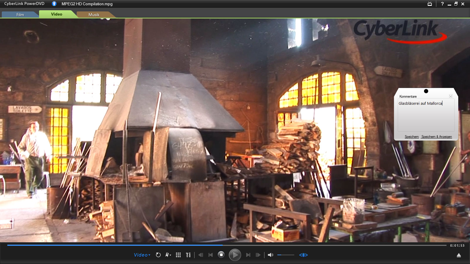 PowerDVD 10 - mit Moviemark Szenen kommentieren