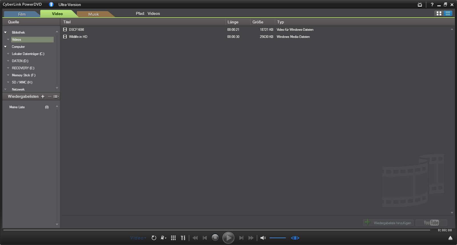PowerDVD 10 - Videomodul
