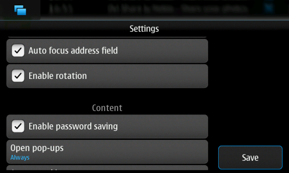 Im Browser können Webseiten auch im Querformat angezeigt werden.