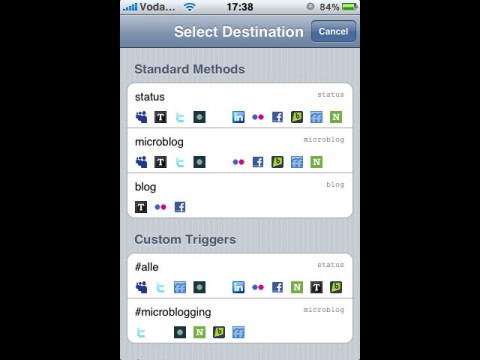 Pingle: Gruppenverwaltung