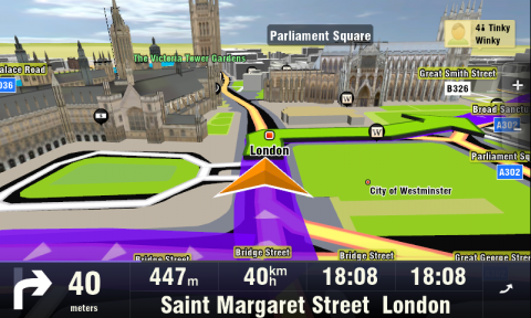 Navigation f&uuml;r Fu&szlig;g&auml;nger und Autofahrer  (Screenshot: Sygic)