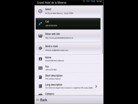 Viele Informationen &uuml;ber ein Hotel... (Screenshot: Sygic)