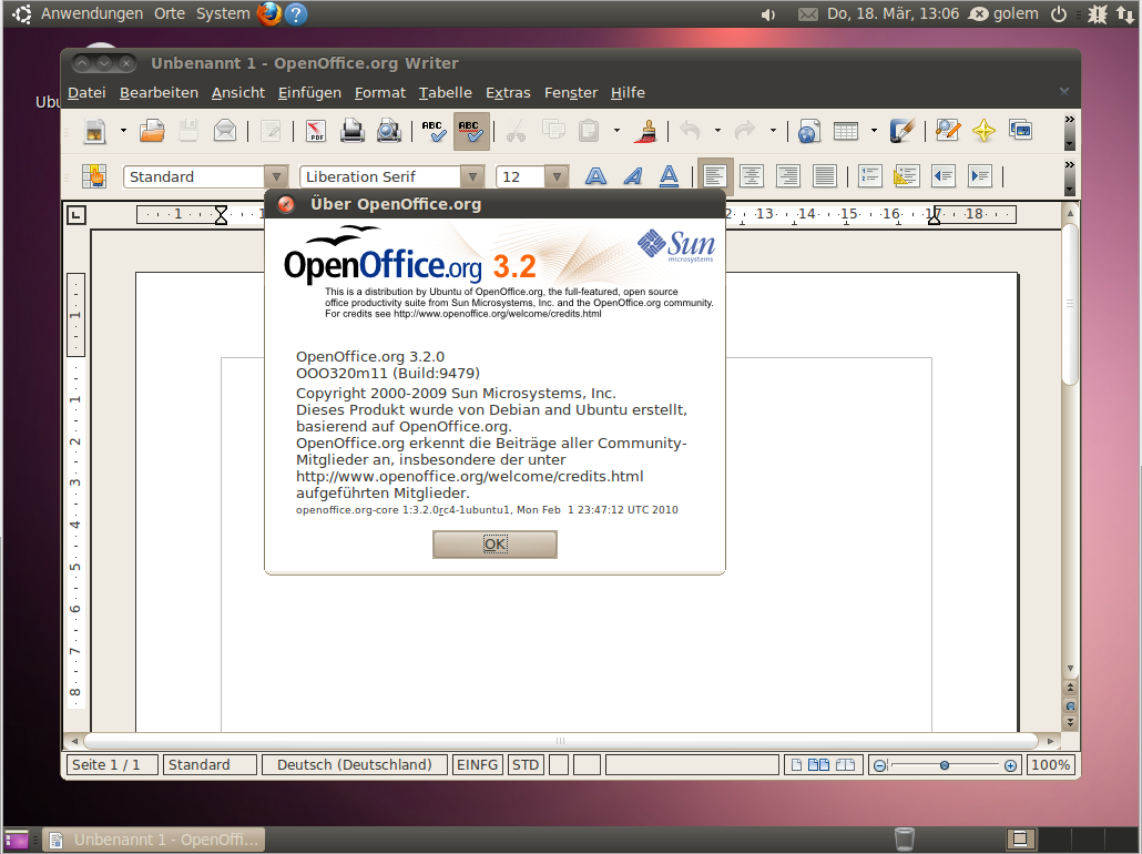 Zusätzlich hat Canonical zahlreiche Programme für den PC-Alltag beigelegt, etwa die Bürosuite Openoffice.org