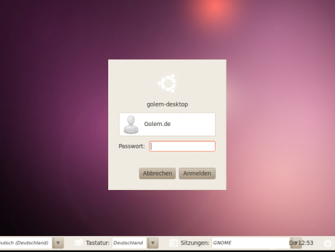 Der GDM-Login-Manager wurde ebenfalls angepasst.
