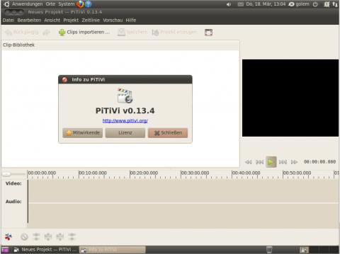 Neu mit dabei ist der Videoeditor Pitivi.