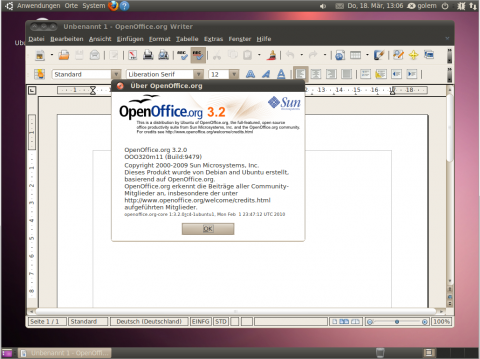 Zus&auml;tzlich hat Canonical zahlreiche Programme f&uuml;r den PC-Alltag beigelegt, etwa die B&uuml;rosuite Openoffice.org