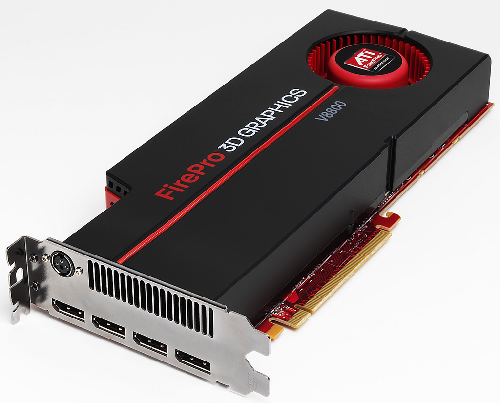AMD FirePro V8800 mit vier Displayports