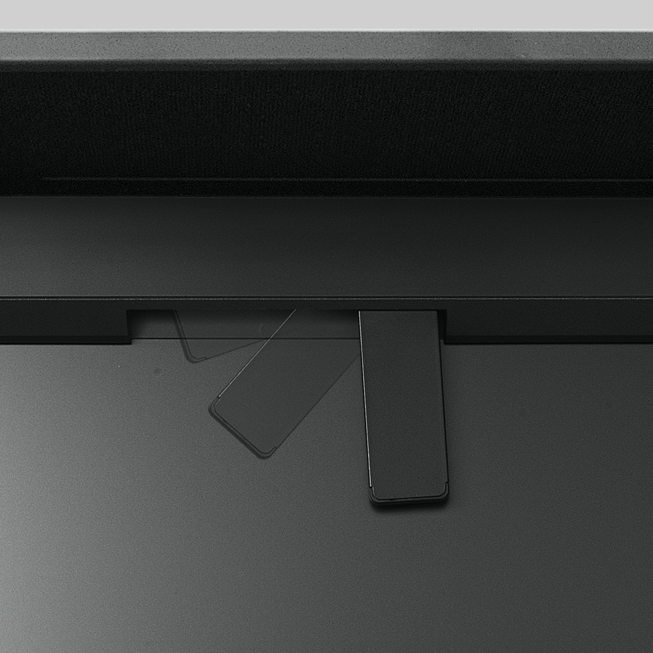 Eizo CG245W mit ausgeklapptem Kalibrierungssensor 