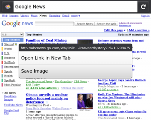 Kontextmenü für Firefox Mobile