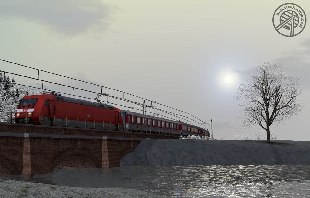 Train Simulator - Railworks 2010: hier die Baureihe 101 in aktueller Lackierung der Deutschen Bahn. Die Screenshots stammen von der englischen Version des Spiels.