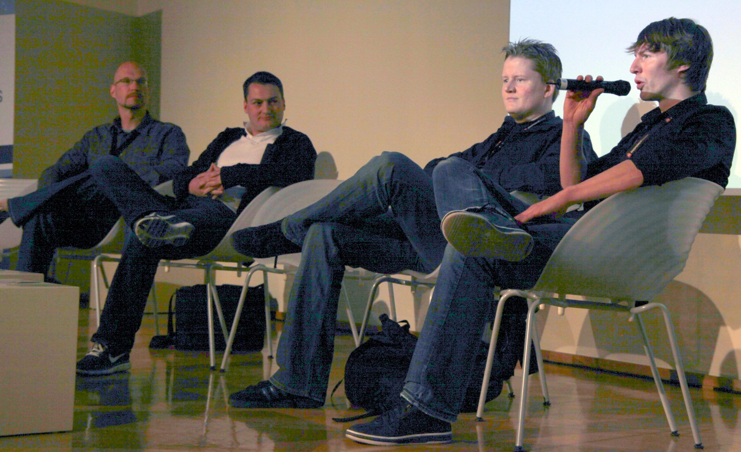 Eric Simon, Pete Walantin, Christopher Schmitz, Timo Ullmann (v.l.n.r.) auf der Quo Vadis 2010